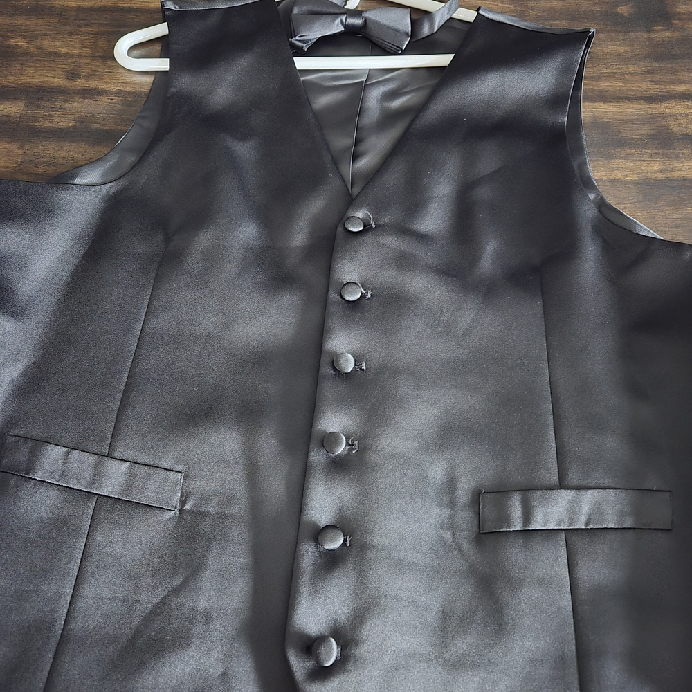 jf j.ferrar Black Tuxedo Satin Lapel Blazer - Picture 3 of 5